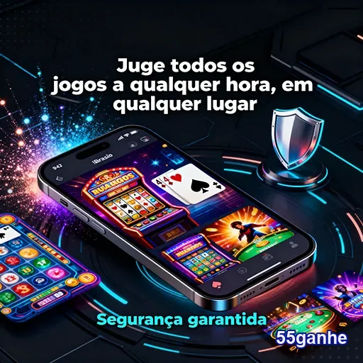 Imagem do aplicativo 55ganhe, mostrando jogos seguros e divertidos para os usuários.