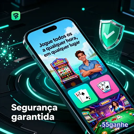 Imagem do aplicativo VIP Games do 55ganhe, destacando recursos e interface atrativa.