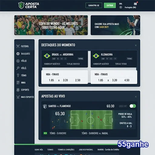 Apostas em eventos ao vivo com gráficos e estatísticas