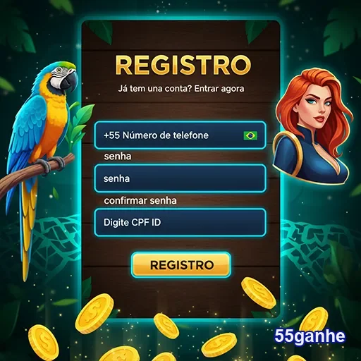 Imagem do registro e cadastro VIP no site 55ganhe